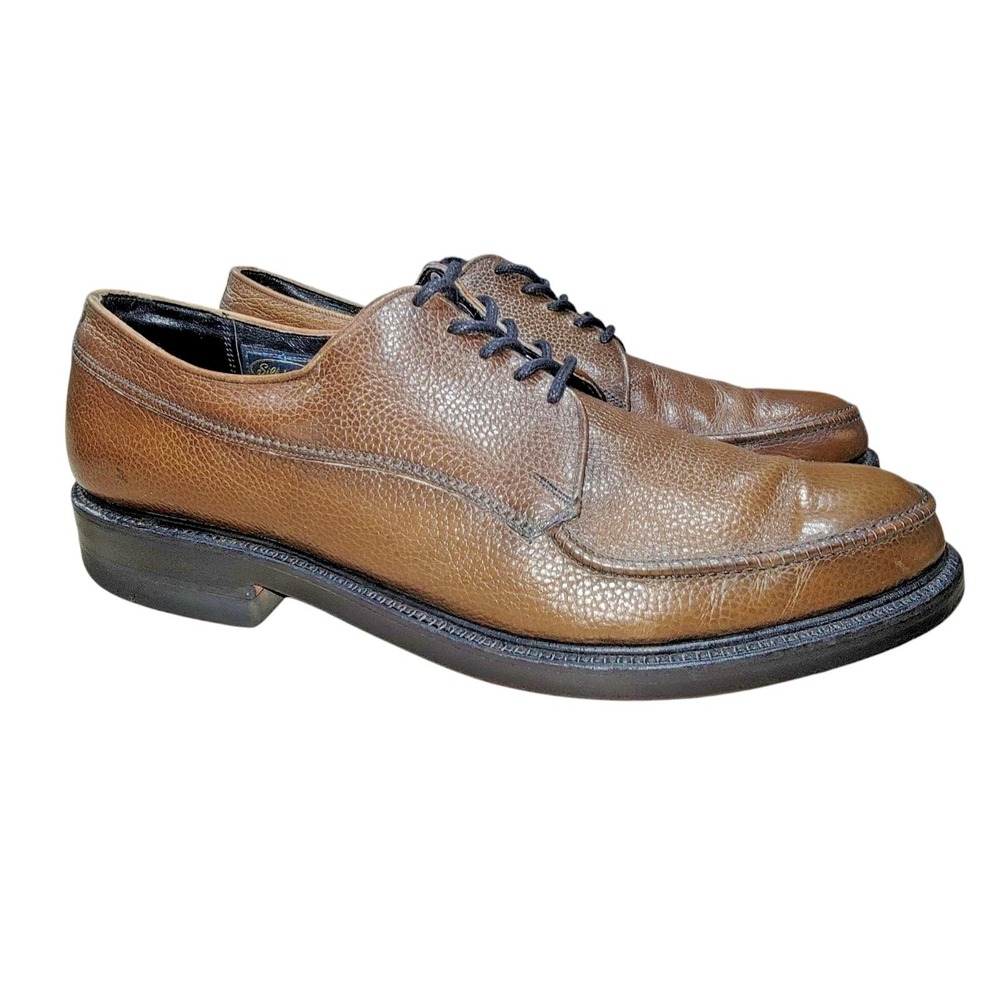 Vtg Weyenburg Massagic Men's Brown Leather Dress Shoes Oxfords Silk Label Size 8